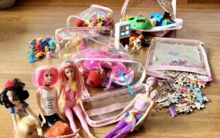 organizador prático para guardar os brinquedos das crianças